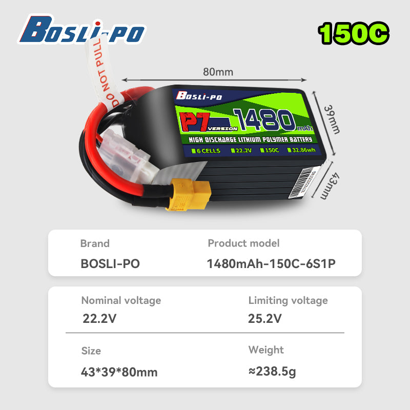 보스리포 P7 버전 1480mAh 150C 6S 22. - Drone Racing Battery 리뷰 및 가격